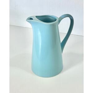 Vintage Mid Century Robins Egg Blue Pottery Pitcher - Cameron Clay 1950s MCM